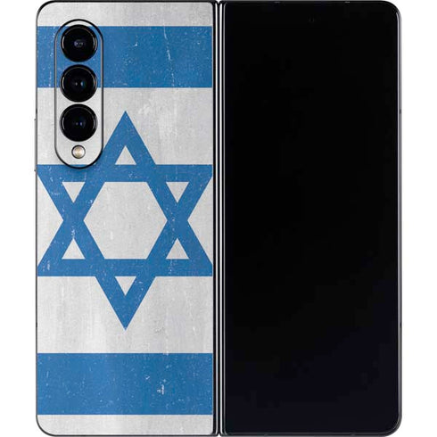 Israel Flag Distressed Galaxy Z Fold4 5G Skin